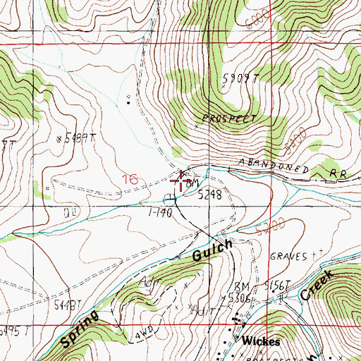 Topographic Map of 07N04W16DBAA01 Well, MT