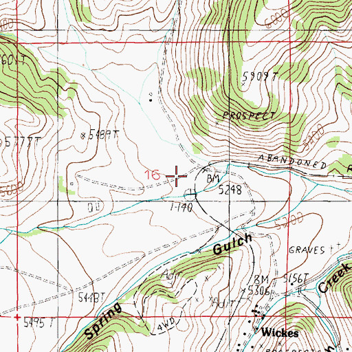 Topographic Map of 07N04W16DBBA01 Well, MT