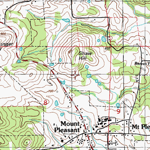 Topographic Map of Rudolph Prospect, AR