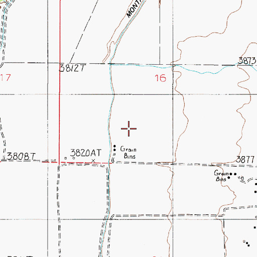Topographic Map of 07N02E16CD__01 Well, MT