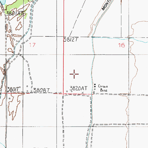 Topographic Map of 07N02E16CC__01 Well, MT