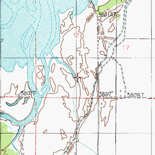 Topographic Map of 07N02E17CD__01 Well, MT