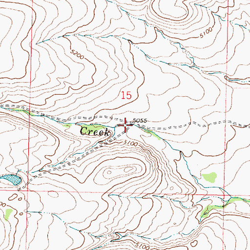 Topographic Map of 07N10W15DBCB01 Well, MT