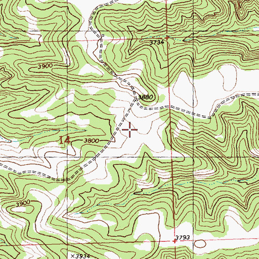 Topographic Map of 07N27E14ADCD01 Well, MT