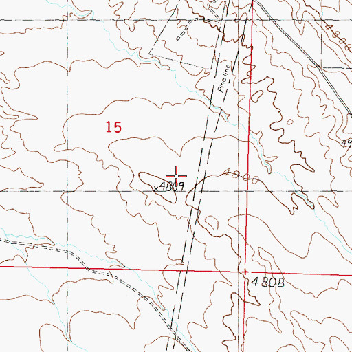 Topographic Map of 07N09W16DADD01 Well, MT