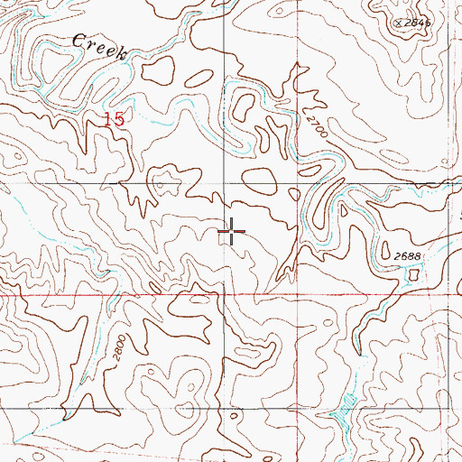 Topographic Map of 07N56E14DCAC01 Well, MT
