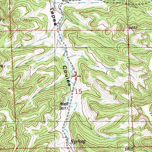 Topographic Map of 07N28E15DBBD01 Well, MT