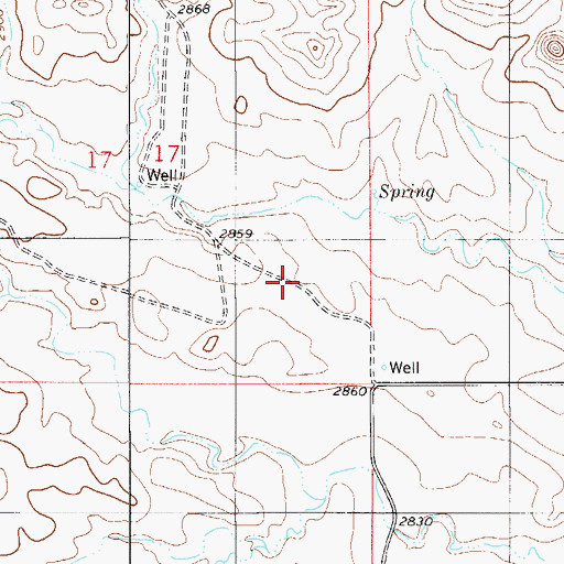 Topographic Map of 07N55E16CC__01 Well, MT