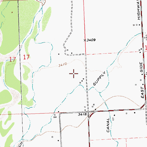 Topographic Map of 07N20W17DAD_01 Well, MT