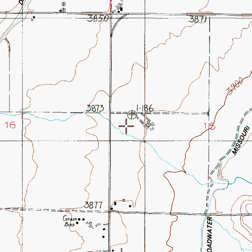 Topographic Map of 07N02E15CB__01 Well, MT