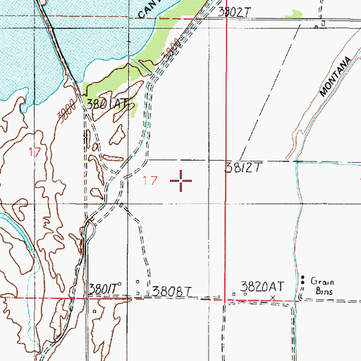 Topographic Map of 07N02E17DA__01 Well, MT