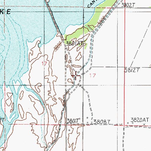 Topographic Map of 07N02E17DB__02 Well, MT