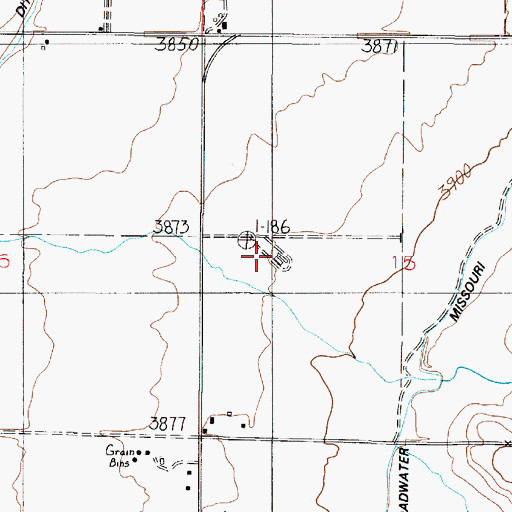Topographic Map of 07N02E15CBAB01 Well, MT