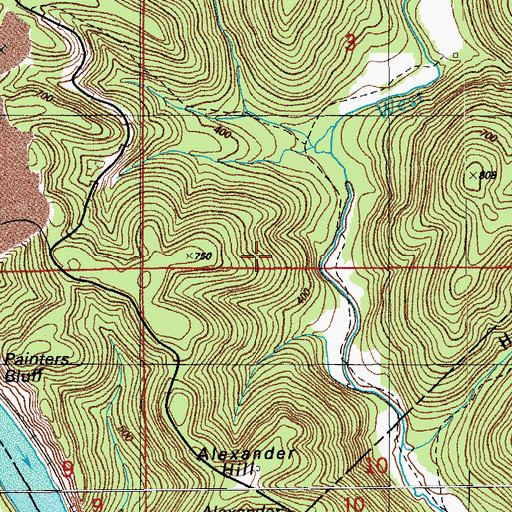 Topographic Map of Skelton-Hanford Prospect, AR