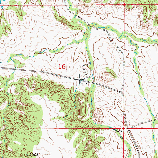 Topographic Map of 07N53E16DBDA02 Well, MT