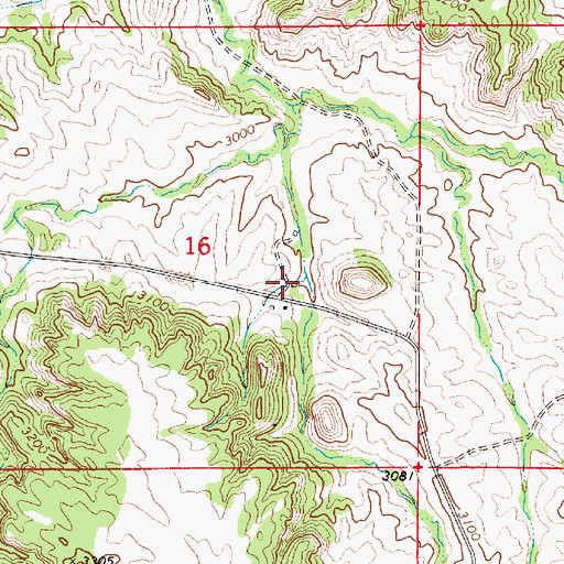 Topographic Map of 07N53E16DBAD01 Well, MT