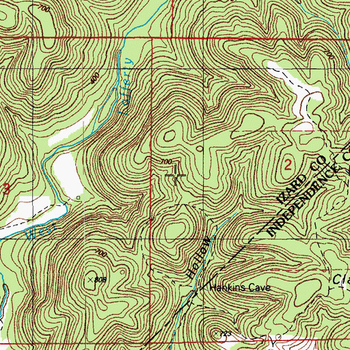 Topographic Map of Skelton Hill Mine, AR