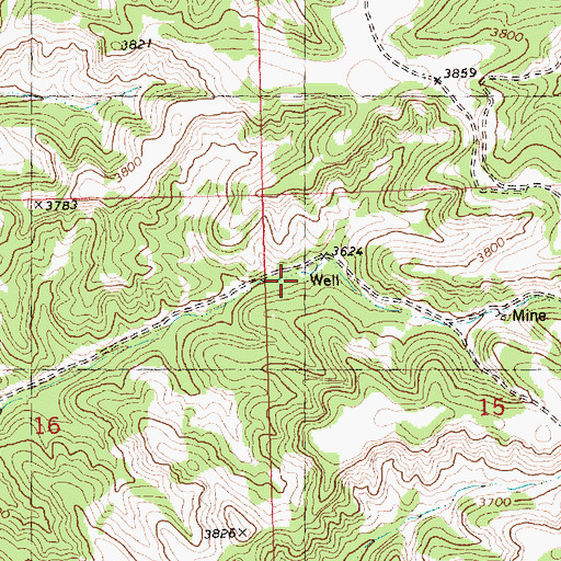 Topographic Map of 07N26E15BBCA01 Well, MT