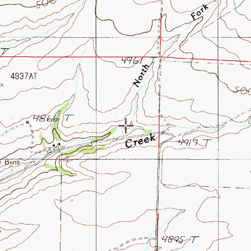 Topographic Map of 07N03E14AD__02 Well, MT