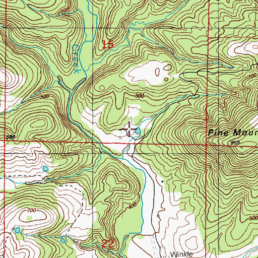 Topographic Map of T C Winkle Prospect, AR