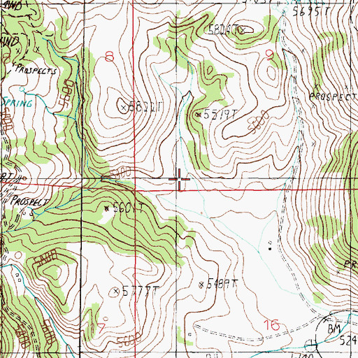 Topographic Map of 07N04W16BBAA01 Well, MT