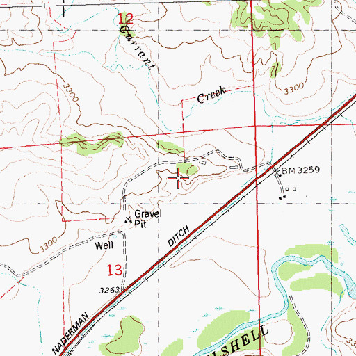 Topographic Map of 07N24E13AACC01 Well, MT