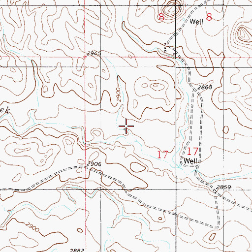Topographic Map of 07N55E17BD__01 Well, MT