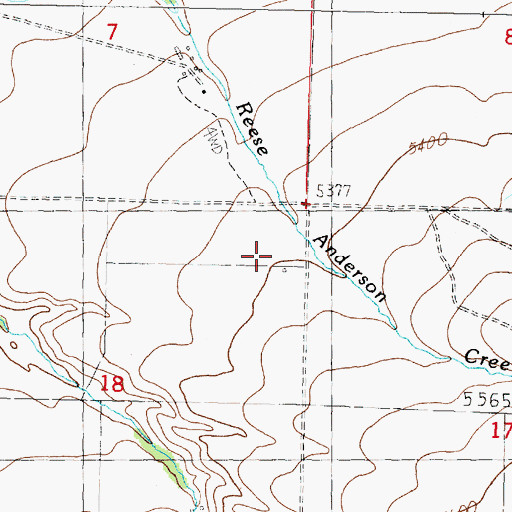 Topographic Map of 07N08W18AA__01 Well, MT