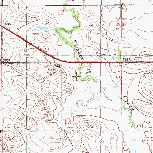 Topographic Map of 07N58E13AB__01 Well, MT