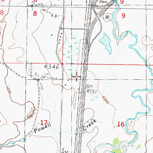 Topographic Map of 07N09W16BB__01 Well, MT