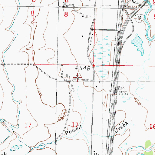 Topographic Map of 07N09W17AA__01 Well, MT