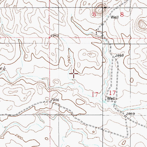 Topographic Map of 07N55E08CD__01 Well, MT