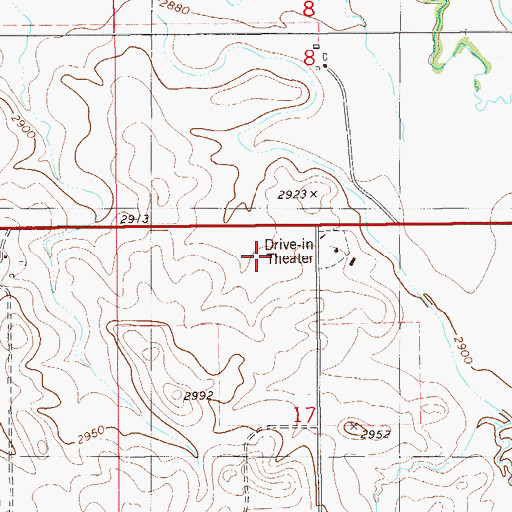 Topographic Map of 07N59E17BA__01 Well, MT