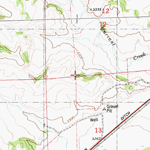 Topographic Map of 07N24E13BDAA01 Well, MT