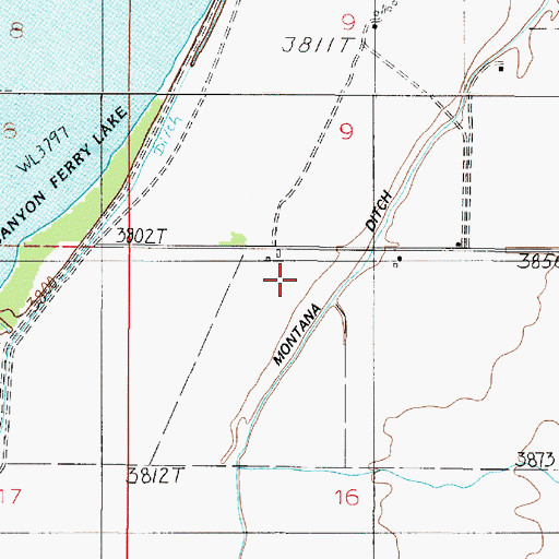 Topographic Map of 07N02E16BA__01 Well, MT