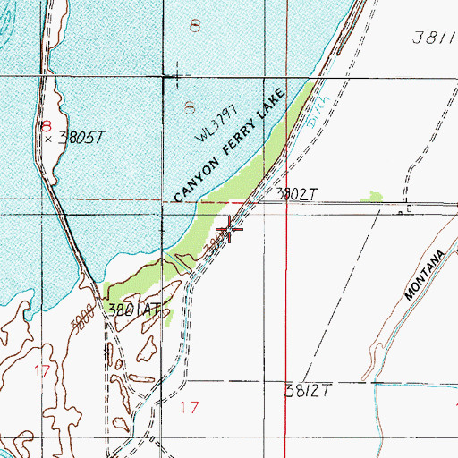 Topographic Map of 07N02E17AA__01 Well, MT