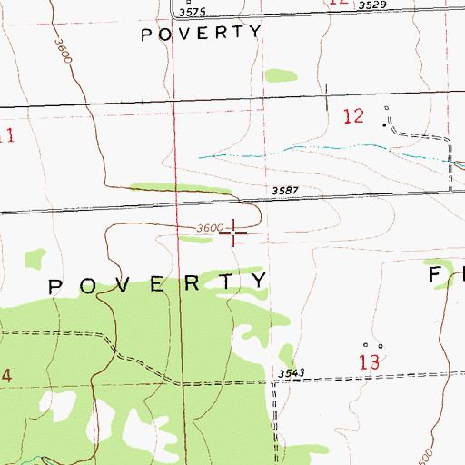Topographic Map of 07N21W13BBAD01 Well, MT