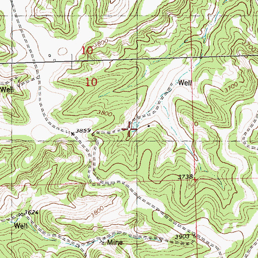 Topographic Map of 07N26E10DDB_01 Well, MT