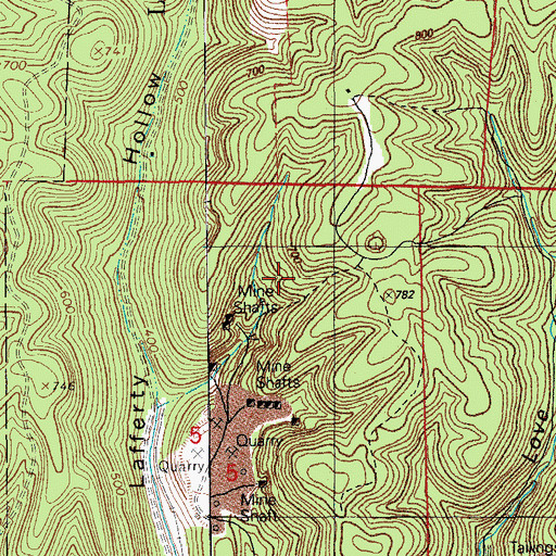 Topographic Map of Williamson-Gulley Prospect, AR