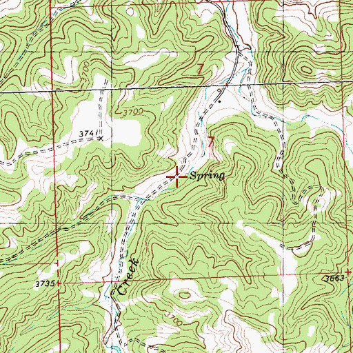 Topographic Map of 07N27E07CAAC01 Spring, MT