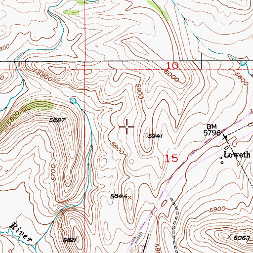 Topographic Map of 07N08E15B___01 Well, MT