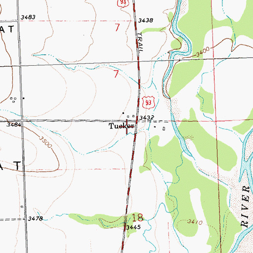 Topographic Map of 07N20W18ABBD01 Well, MT