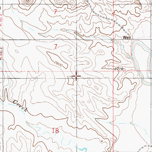 Topographic Map of 07N56E08CC__01 Well, MT