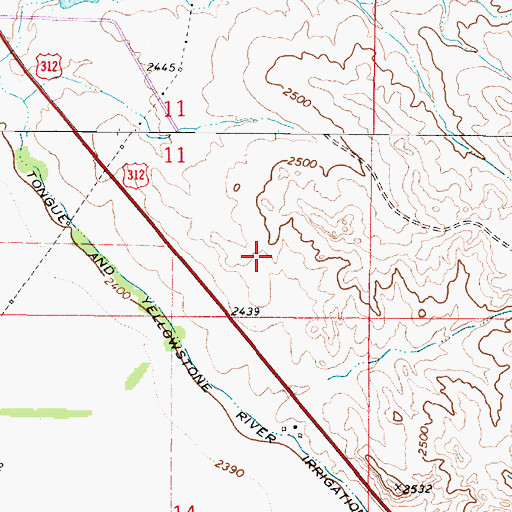 Topographic Map of 07N47E10DDAD01 Well, MT