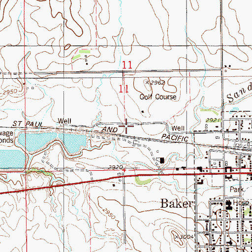 Topographic Map of 07N59E11DCB_01 Well, MT