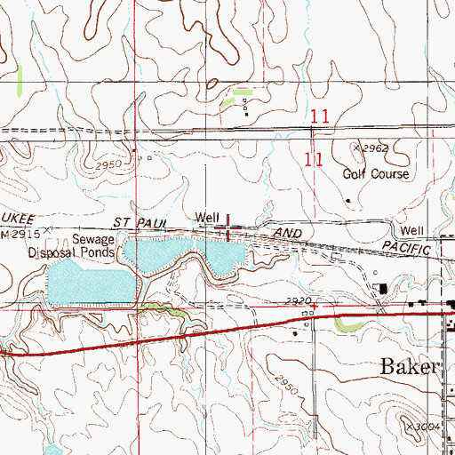 Topographic Map of 07N59E11CDB_01 Well, MT