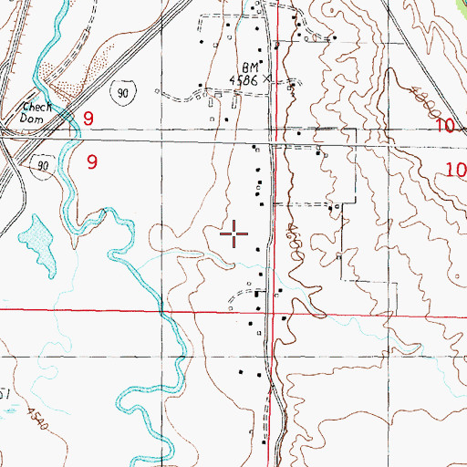 Topographic Map of 07N09W09DDDD01 Well, MT
