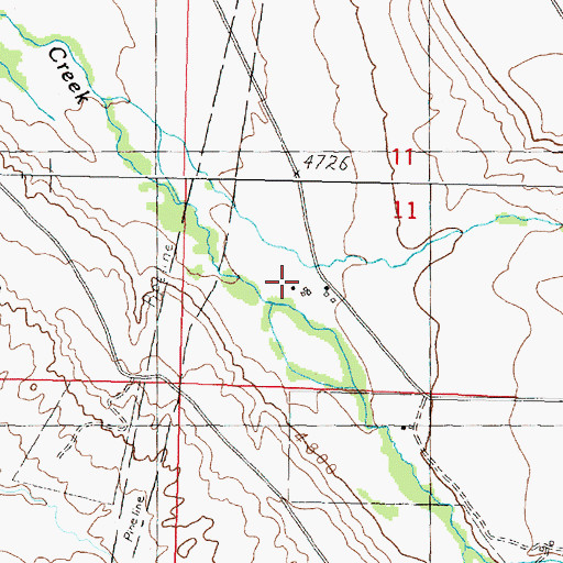 Topographic Map of 07N09W11CDBB01 Well, MT