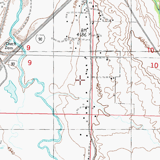 Topographic Map of 07N09W09DADD01 Well, MT