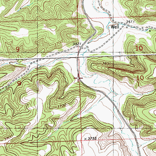 Topographic Map of 07N27E10BCC_01 Spring, MT